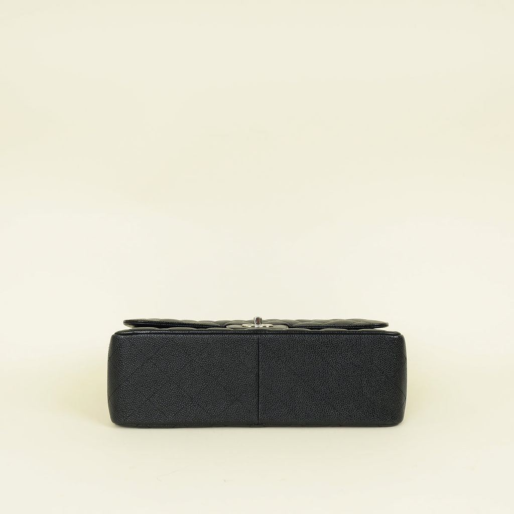 Chanel Black Classic Double Flap Jumbo Bag