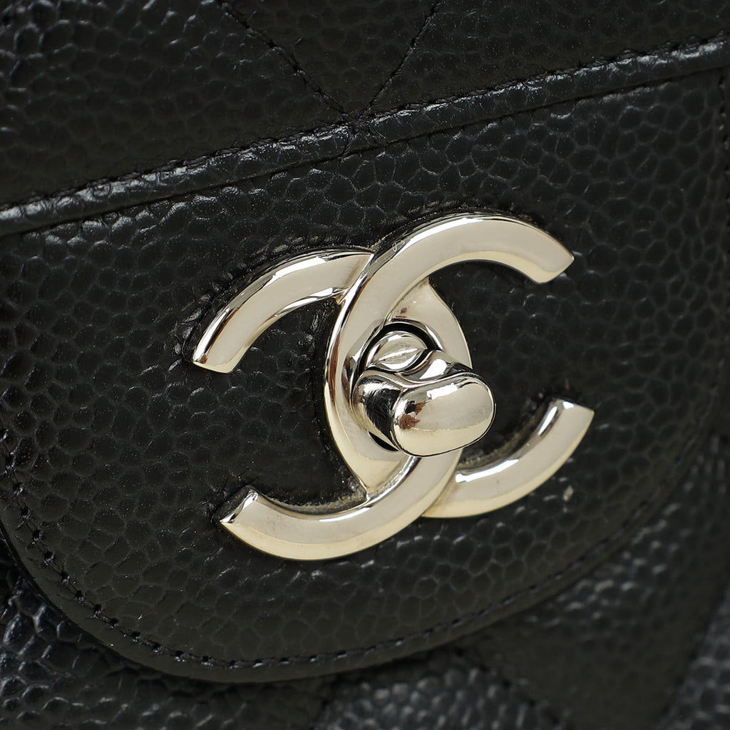 Chanel Black Classic Double Flap Jumbo Bag