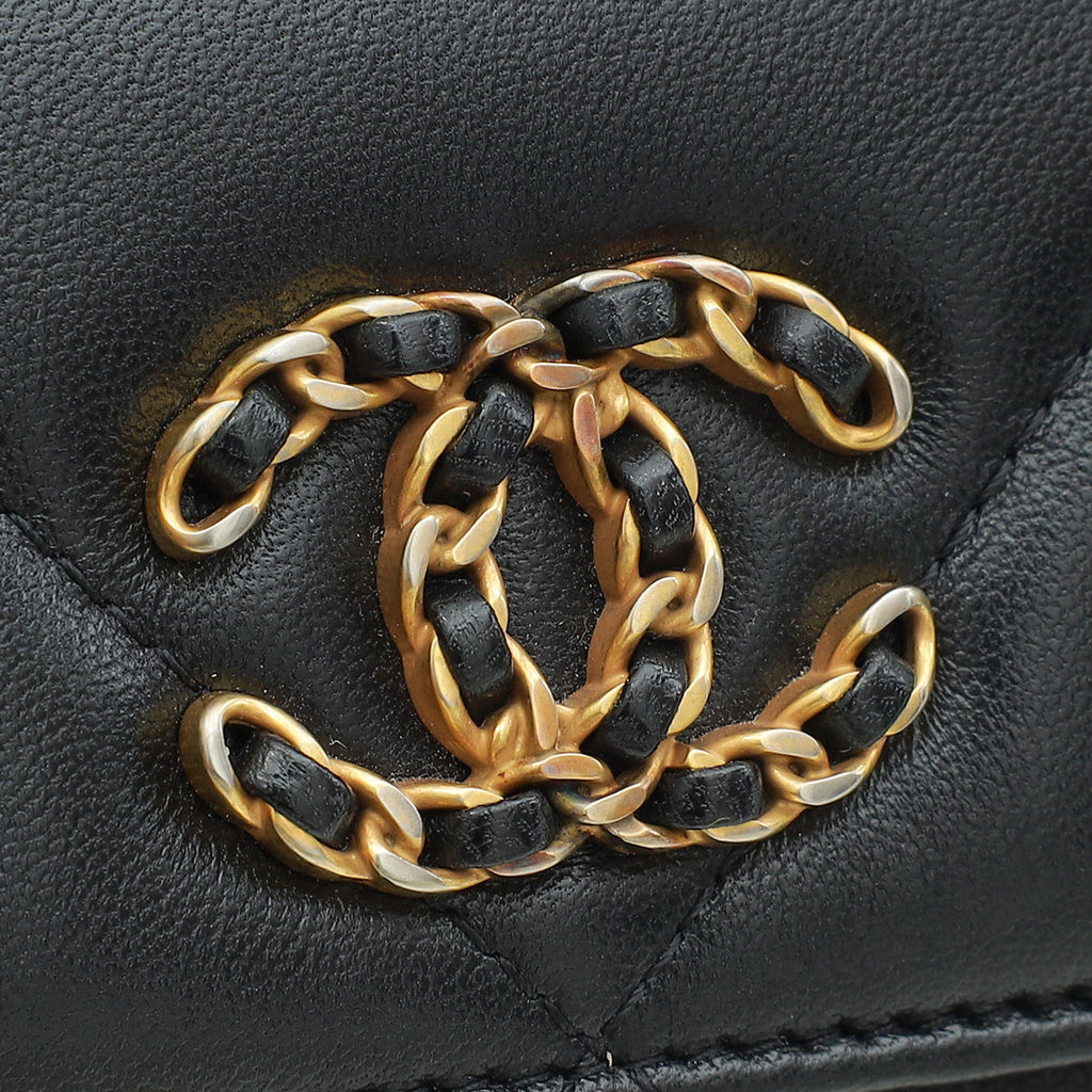 Chanel Black 19 Mini Wallet on Chain