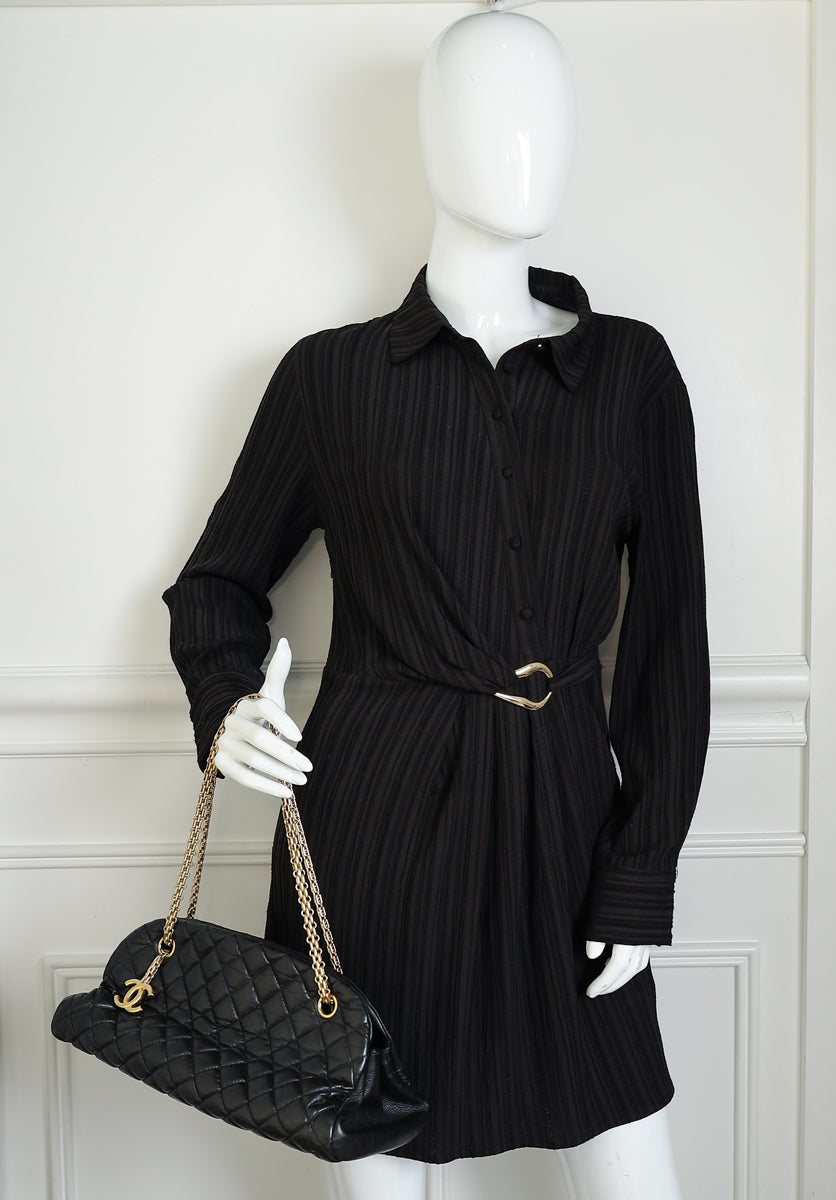Chanel Black CC Just Mademoiselle Bowling Bag