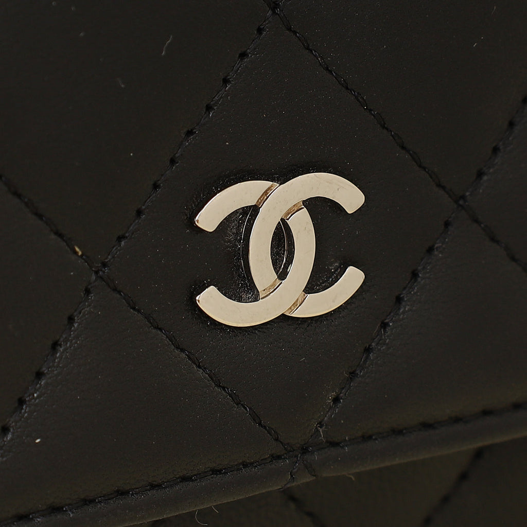 Chanel Black CC Classic Wallet On Chain