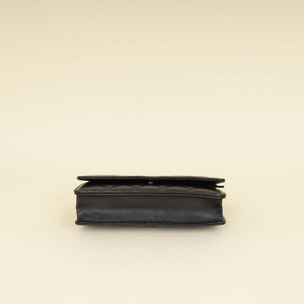 Chanel Black CC Classic Wallet On Chain