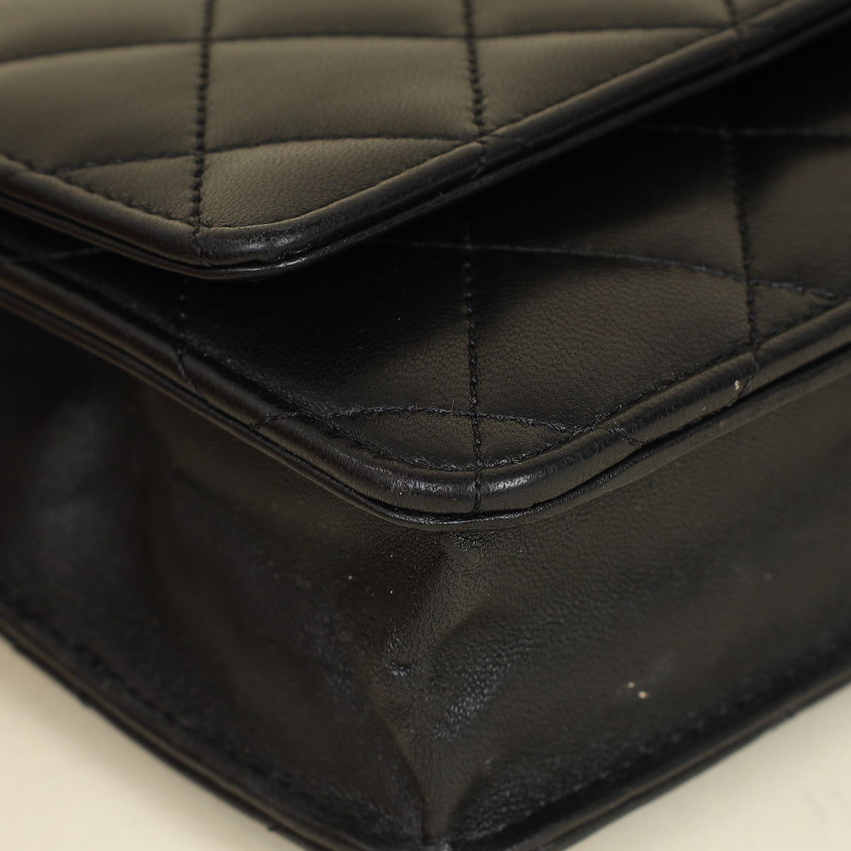 Chanel Black CC Classic Wallet On Chain