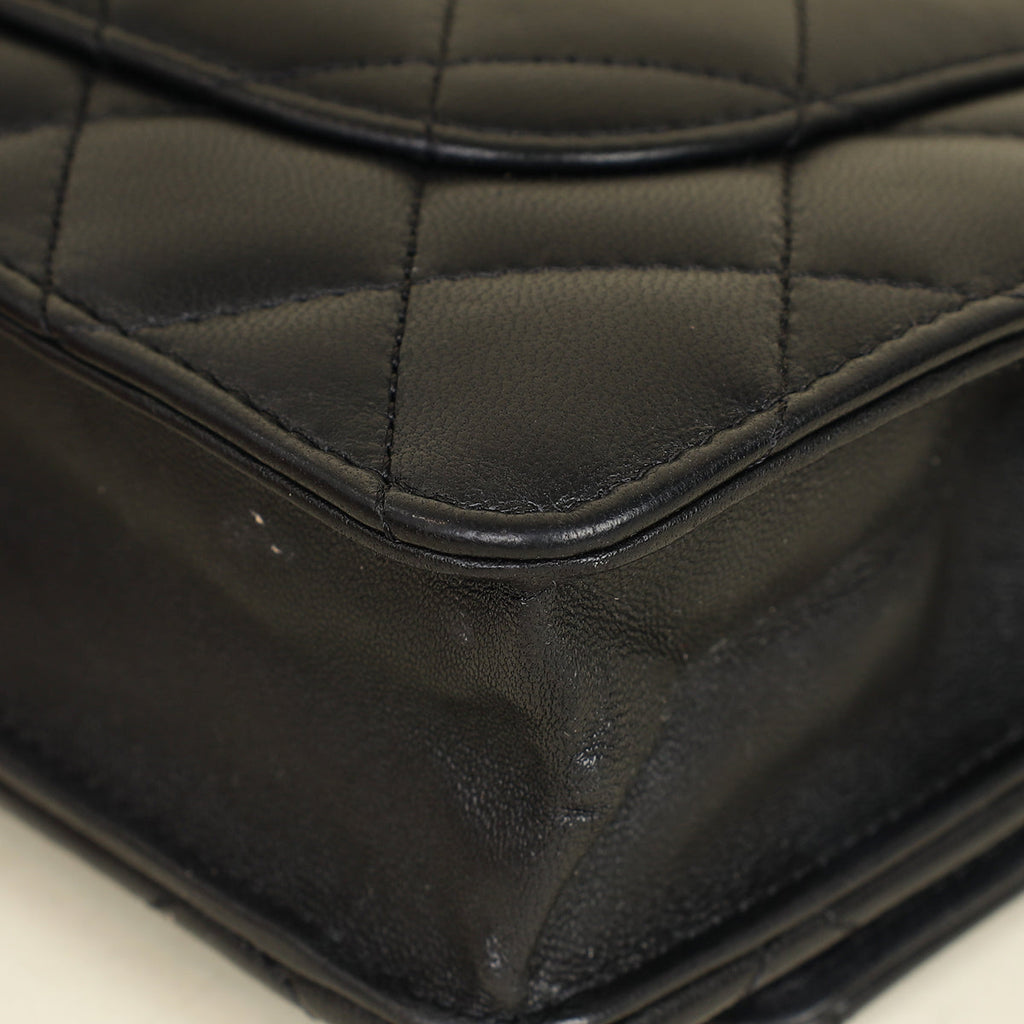 Chanel Black CC Classic Wallet On Chain
