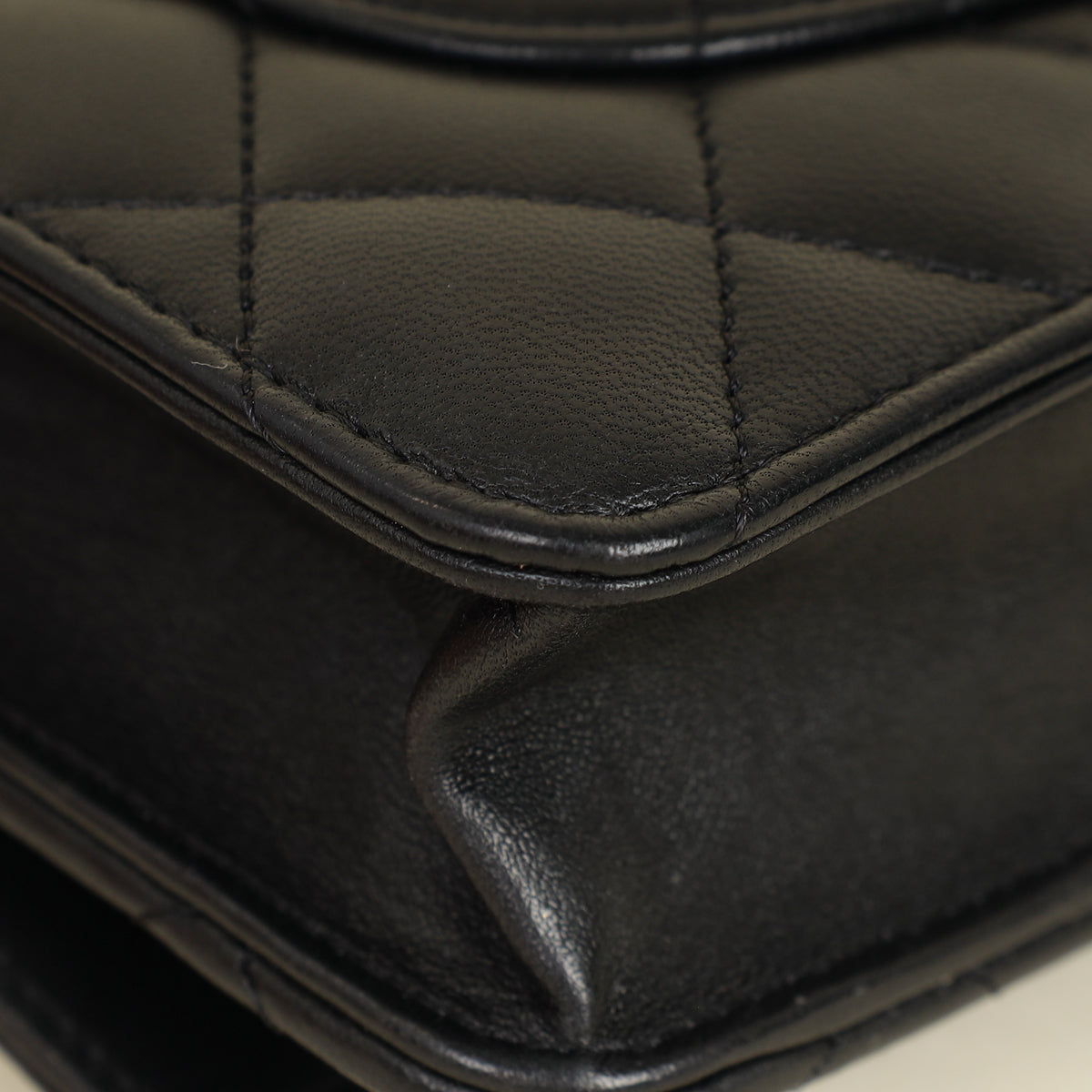 Chanel Black CC Classic Wallet On Chain