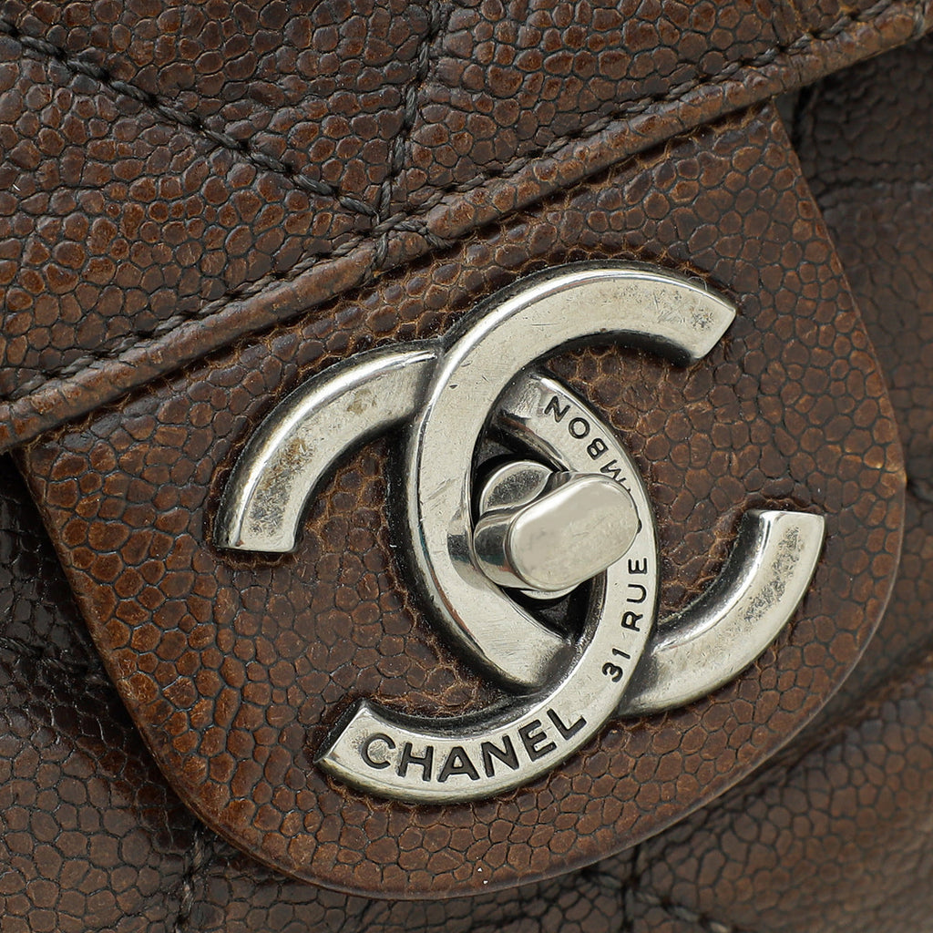 Chanel Brown CC Crave Jumbo Flap Bag