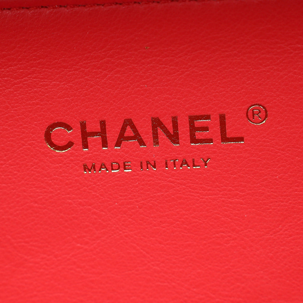 Chanel Red Filigree Small Vanity Case
