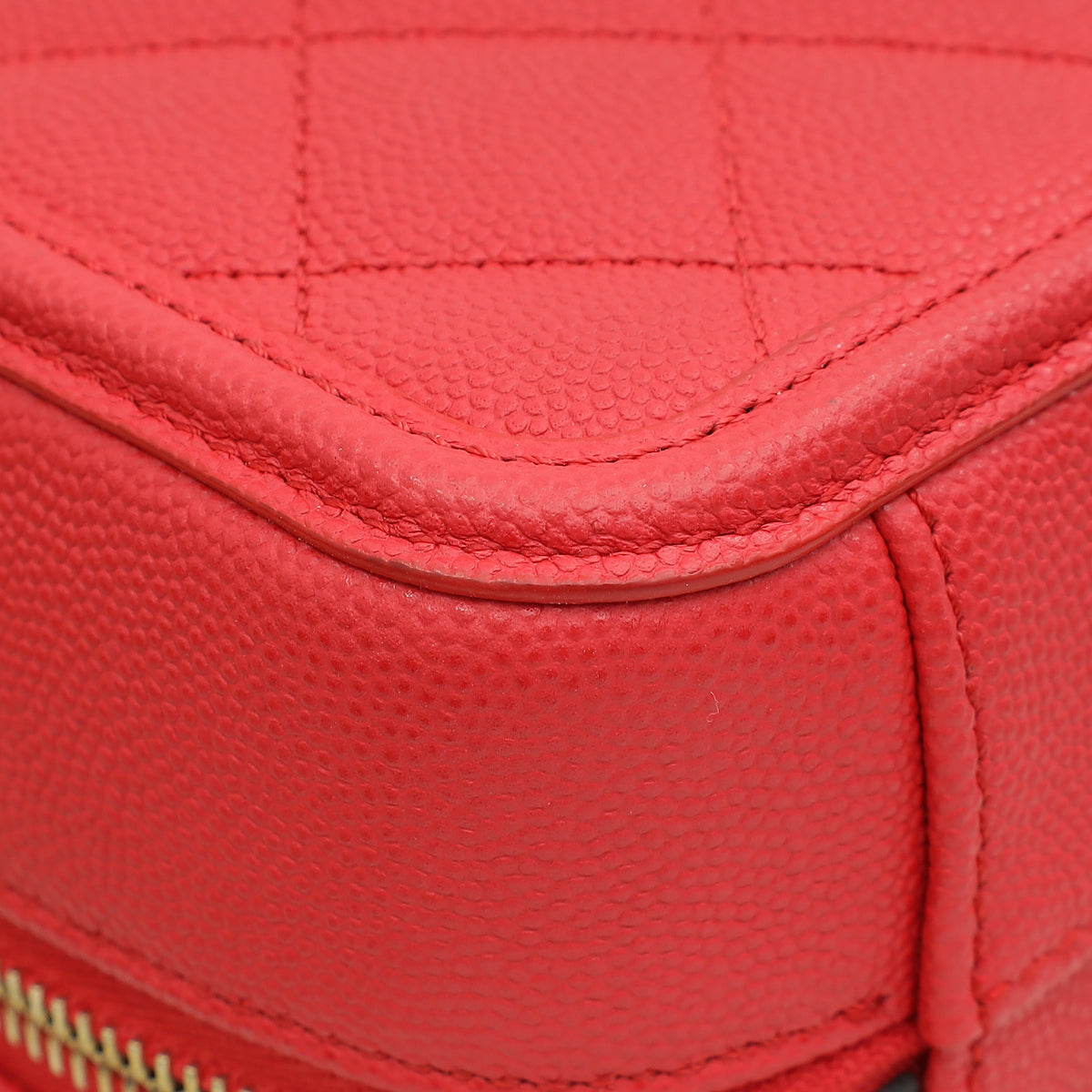 Chanel Red Filigree Small Vanity Case
