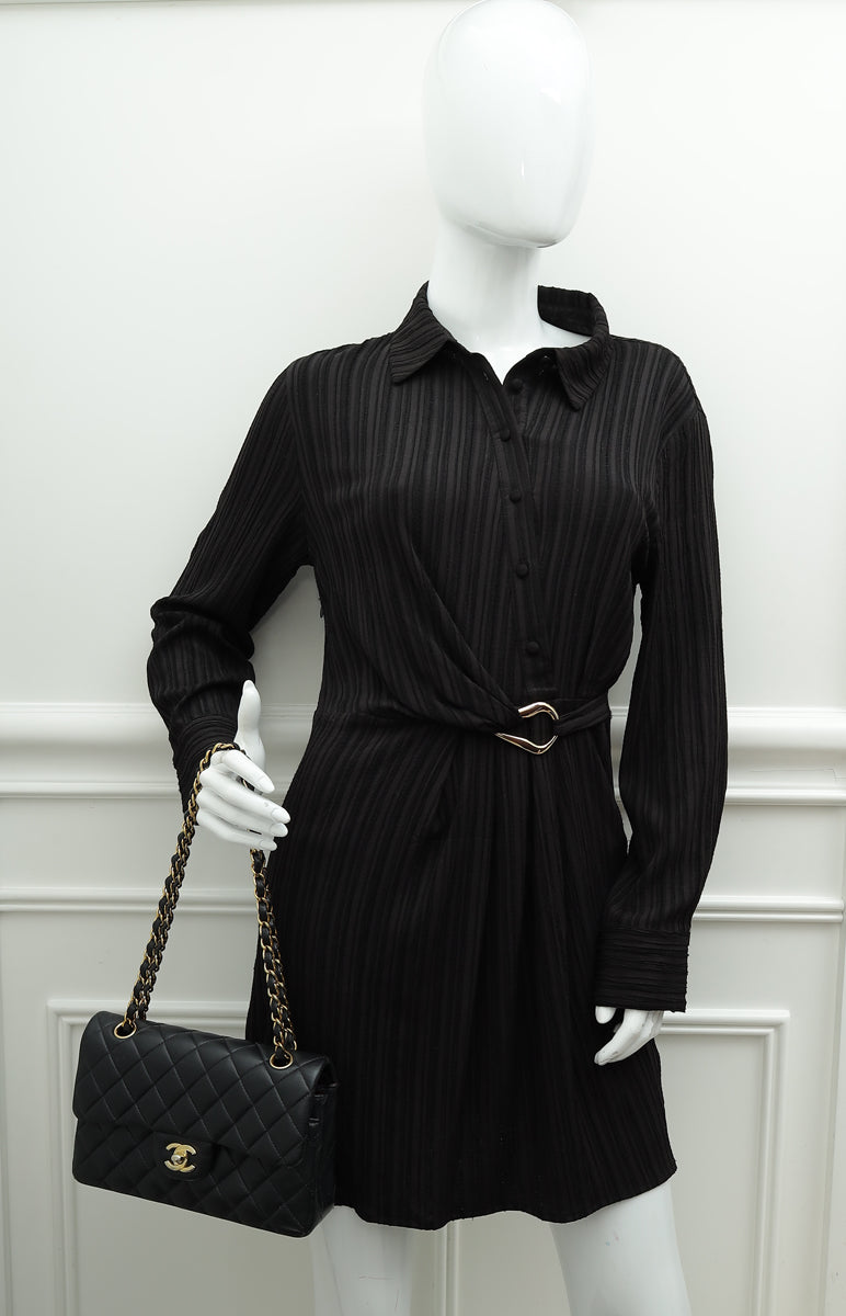 Chanel Black CC Classic Small Double Flap Bag