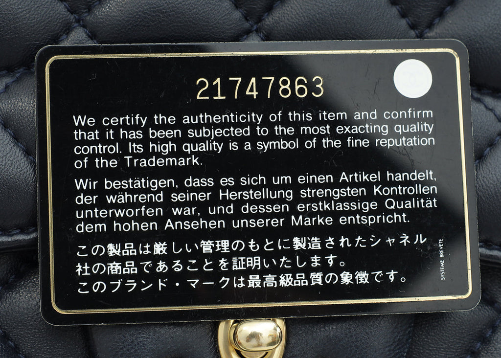 Chanel Navy Blue CC Diana Flap Bag