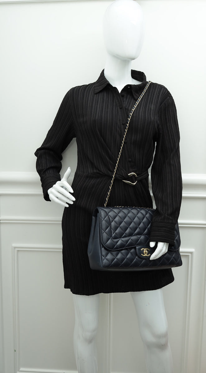 Chanel Navy Blue CC Diana Flap Bag