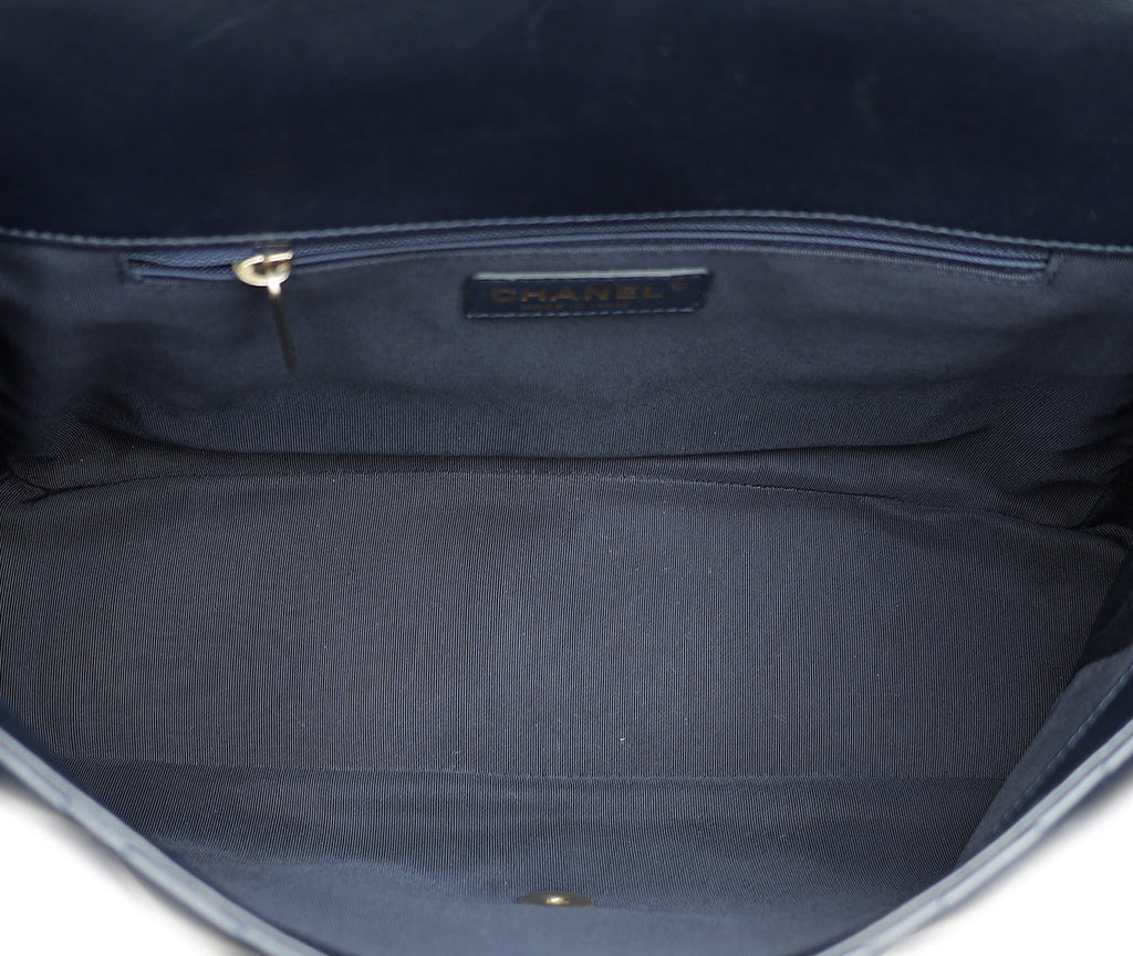 Chanel Navy Blue CC Diana Flap Bag