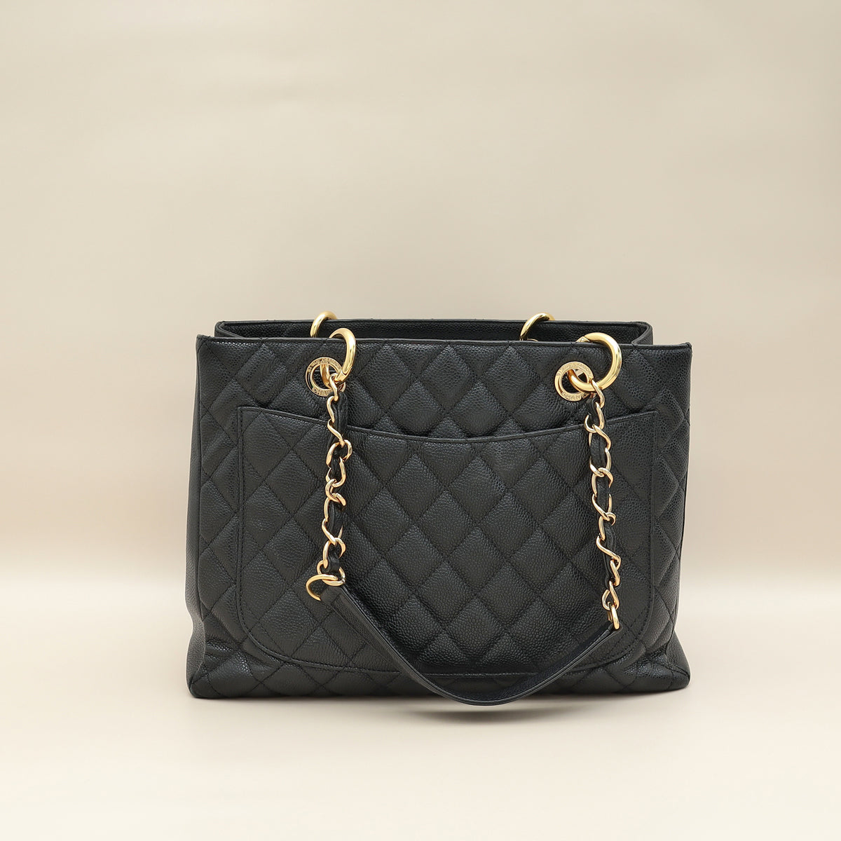 Chanel Black CC GST Medium Tote Bag