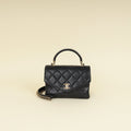 Chanel Black CC Top Handle Envelope Flap Bag