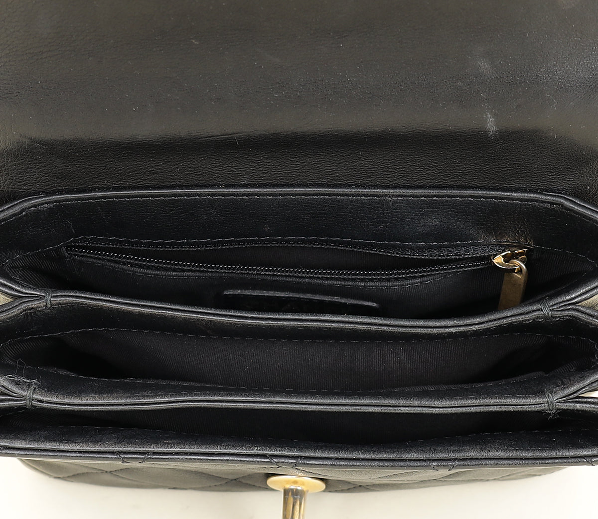 Chanel Black CC Top Handle Envelope Flap Bag