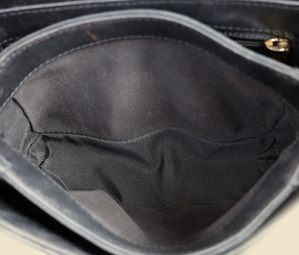 Chanel Black CC Top Handle Envelope Flap Bag