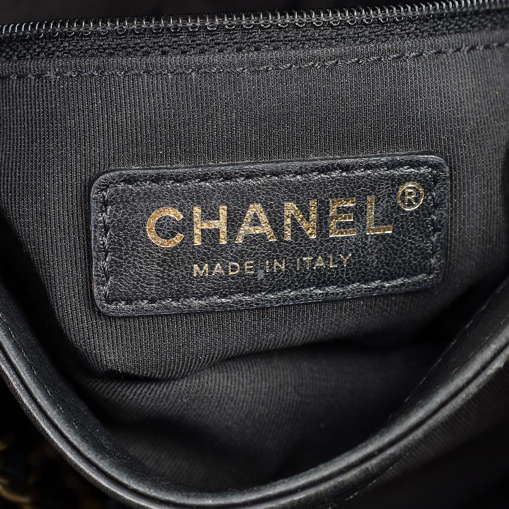 Chanel Black CC Top Handle Envelope Flap Bag