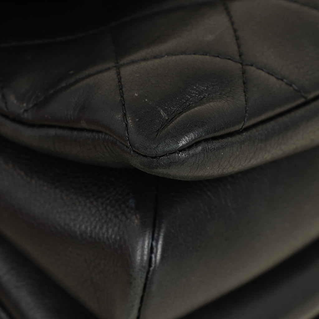 Chanel Black CC Top Handle Envelope Flap Bag