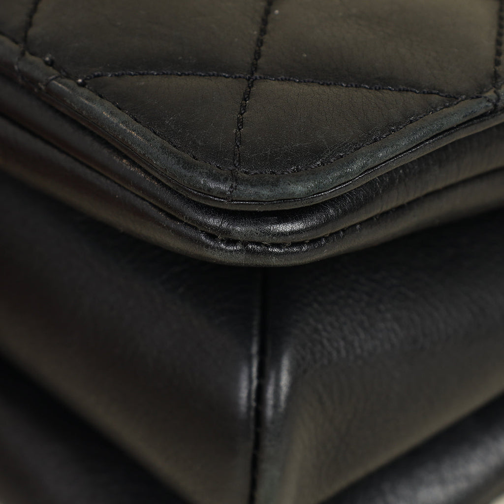 Chanel Black CC Top Handle Envelope Flap Bag