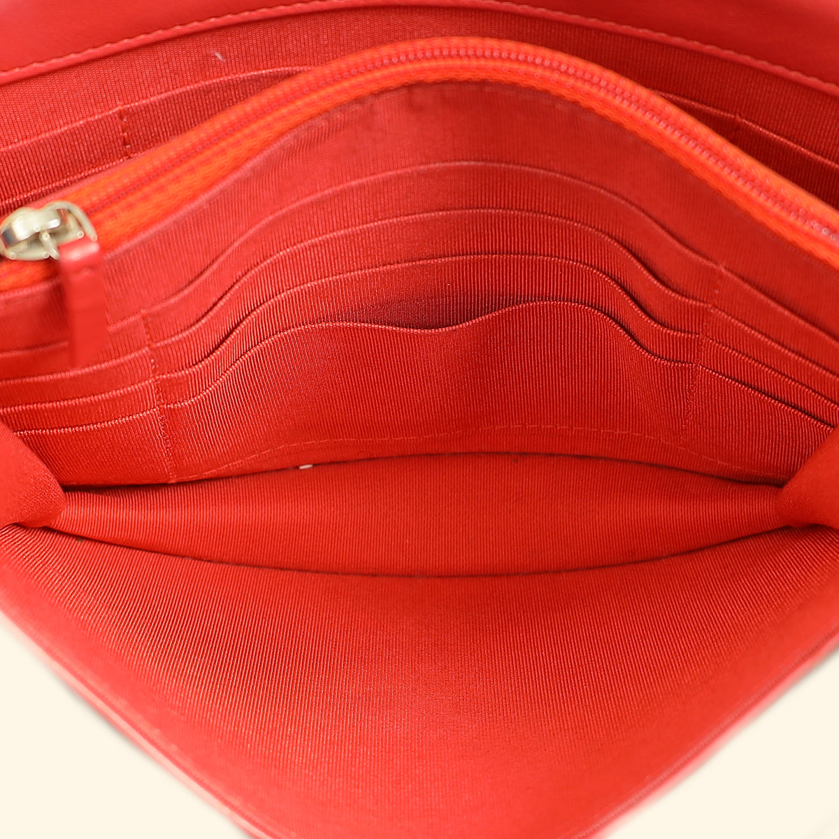 Chanel Red Square Wallet on Chain