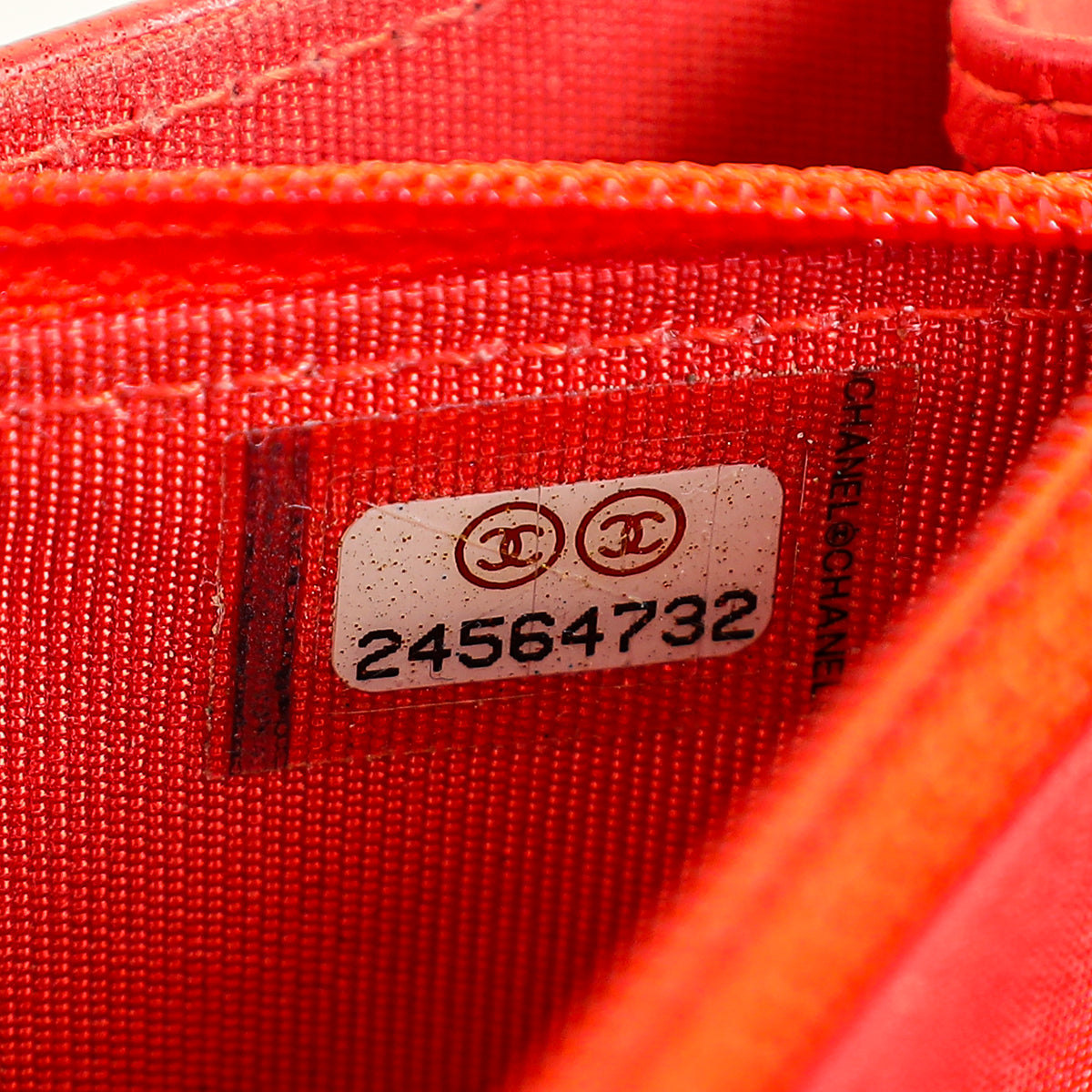Chanel Red Square Wallet on Chain