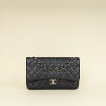 Chanel Black CC Classic Double Flap Jumbo Bag