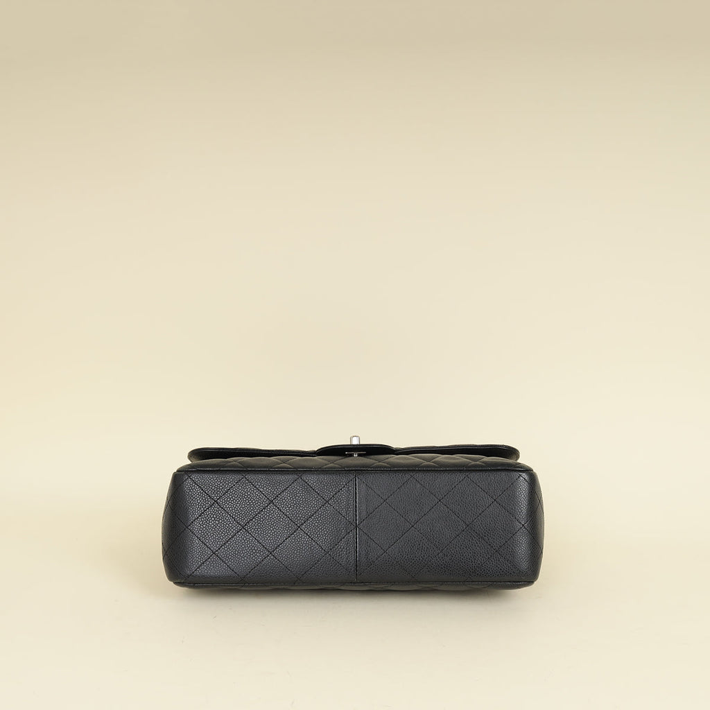 Chanel Black CC Classic Double Flap Jumbo Bag