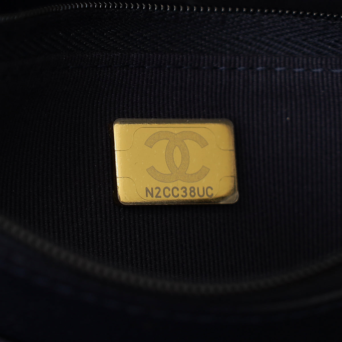 Chanel Navy Blue CC Top Handle Wallet On Chain