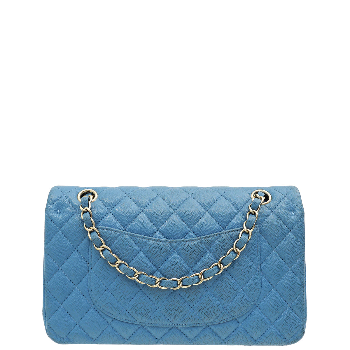 Chanel Blue CC Classic Double Flap Medium Bag