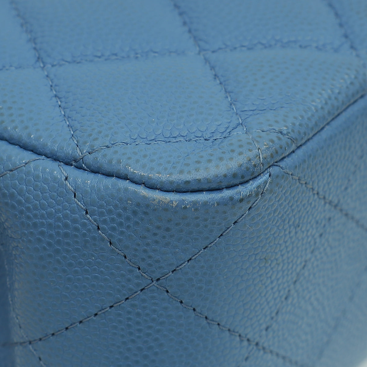 Chanel Blue CC Classic Double Flap Medium Bag