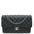 Chanel Black CC Classic Double Flap Jumbo Bag