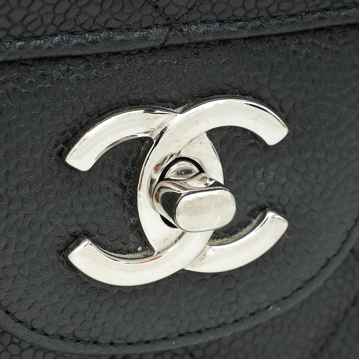 Chanel Black CC Classic Double Flap Jumbo Bag