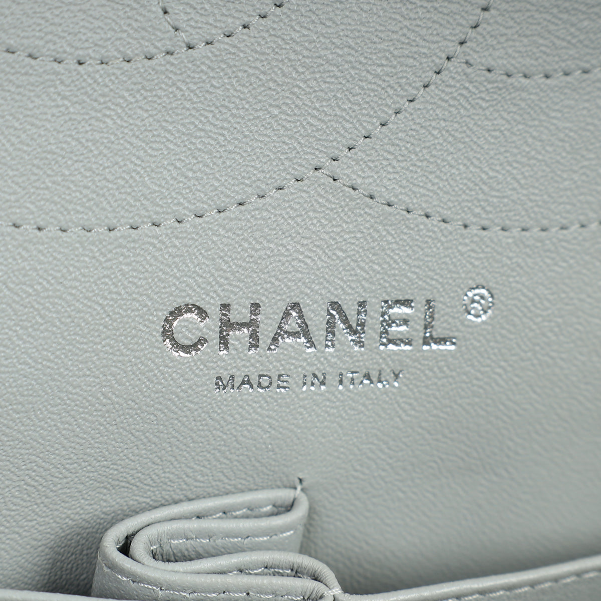 Chanel Grey 2.55 Reissue Double Flap Shimmer 227 Bag