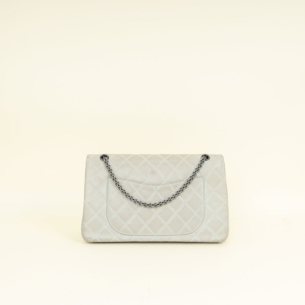 Chanel Grey 2.55 Reissue Double Flap Shimmer 227 Bag