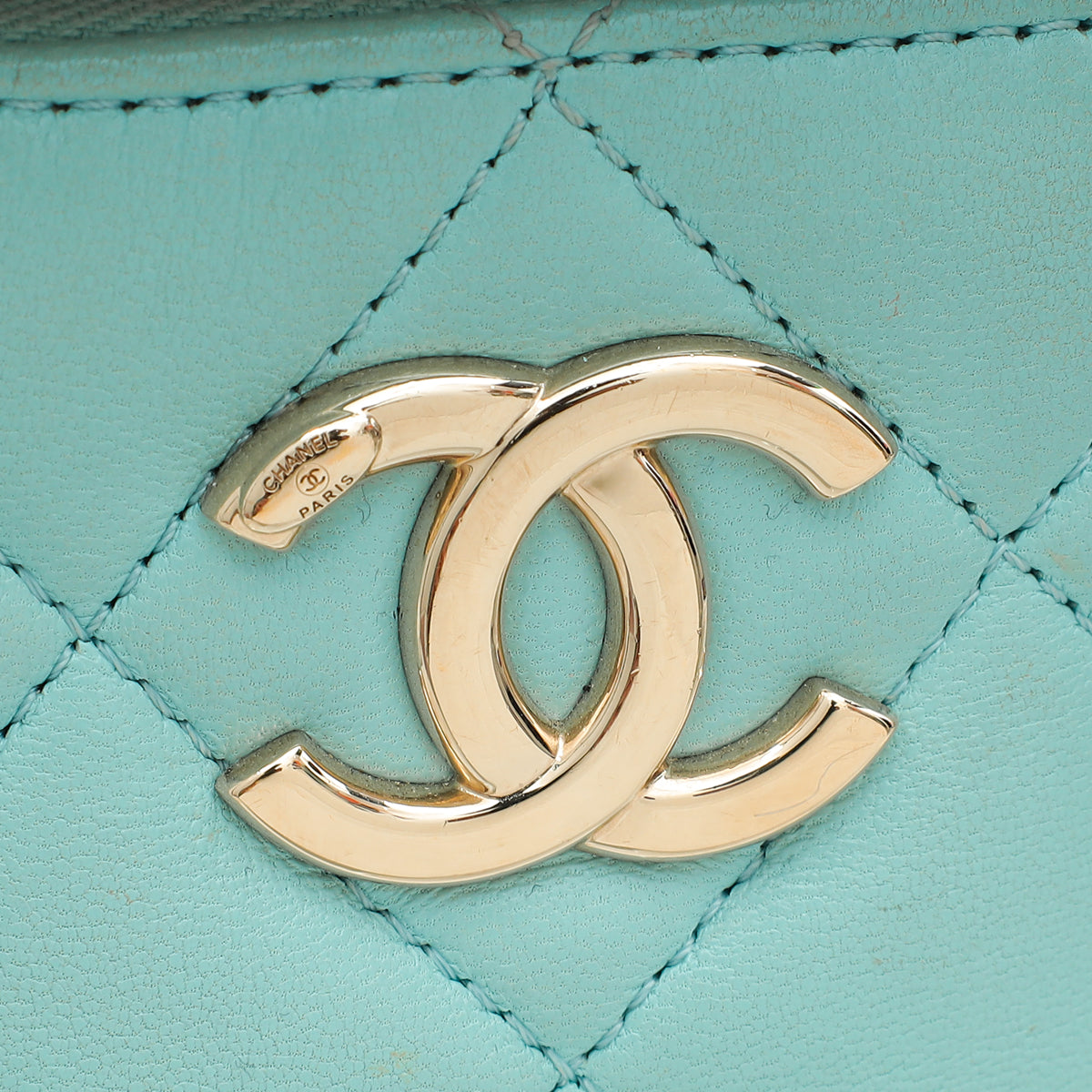 Chanel Mint Green CC Trendy Vanity Case