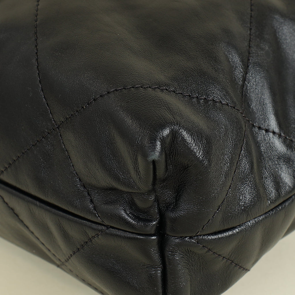 Chanel Black 22 Small Shiny Bag