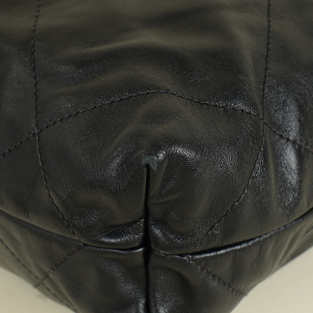 Chanel Black 22 Small Shiny Bag