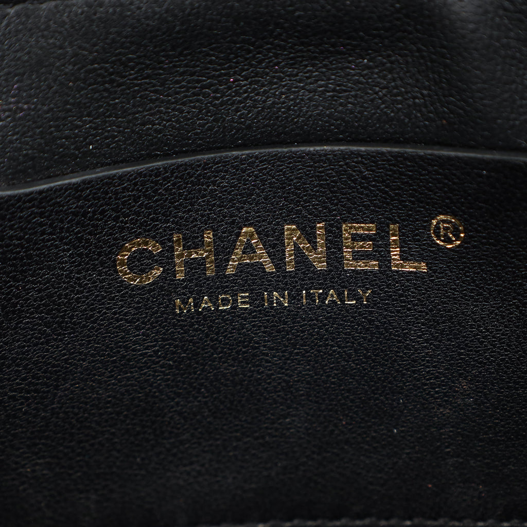 Chanel Black CC Quilted Mini Top Handle Flap Bag