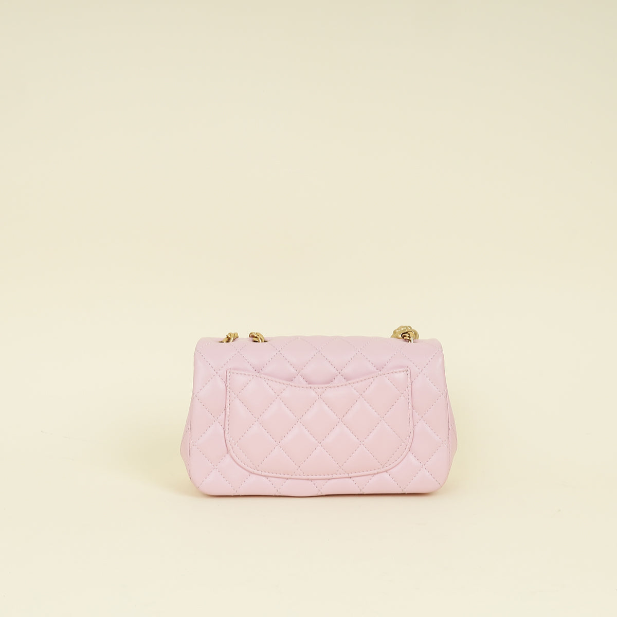Chanel Rose Clair CC Camellia Crush Mini Rectangular Flap Bag