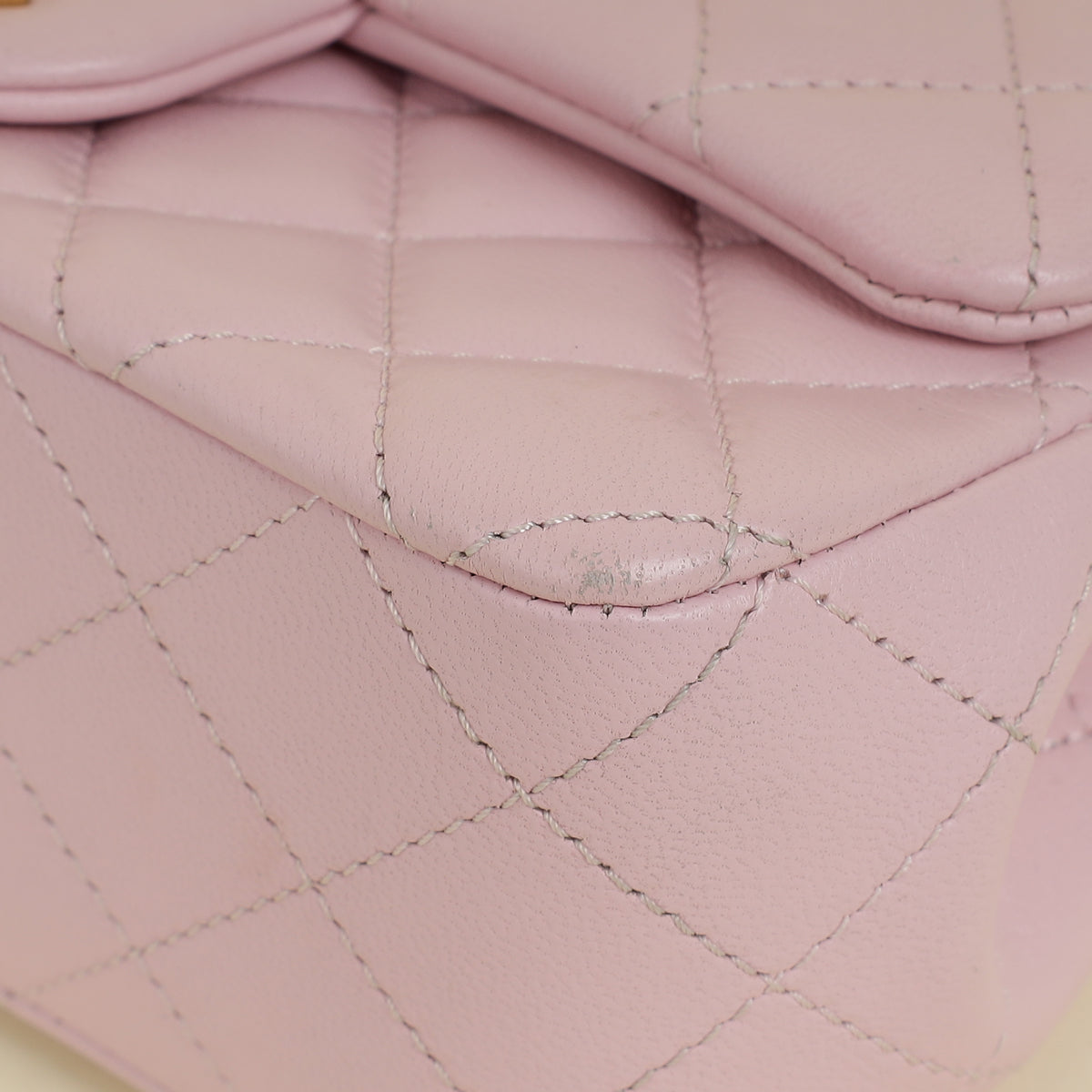 Chanel Rose Clair CC Camellia Crush Mini Rectangular Flap Bag