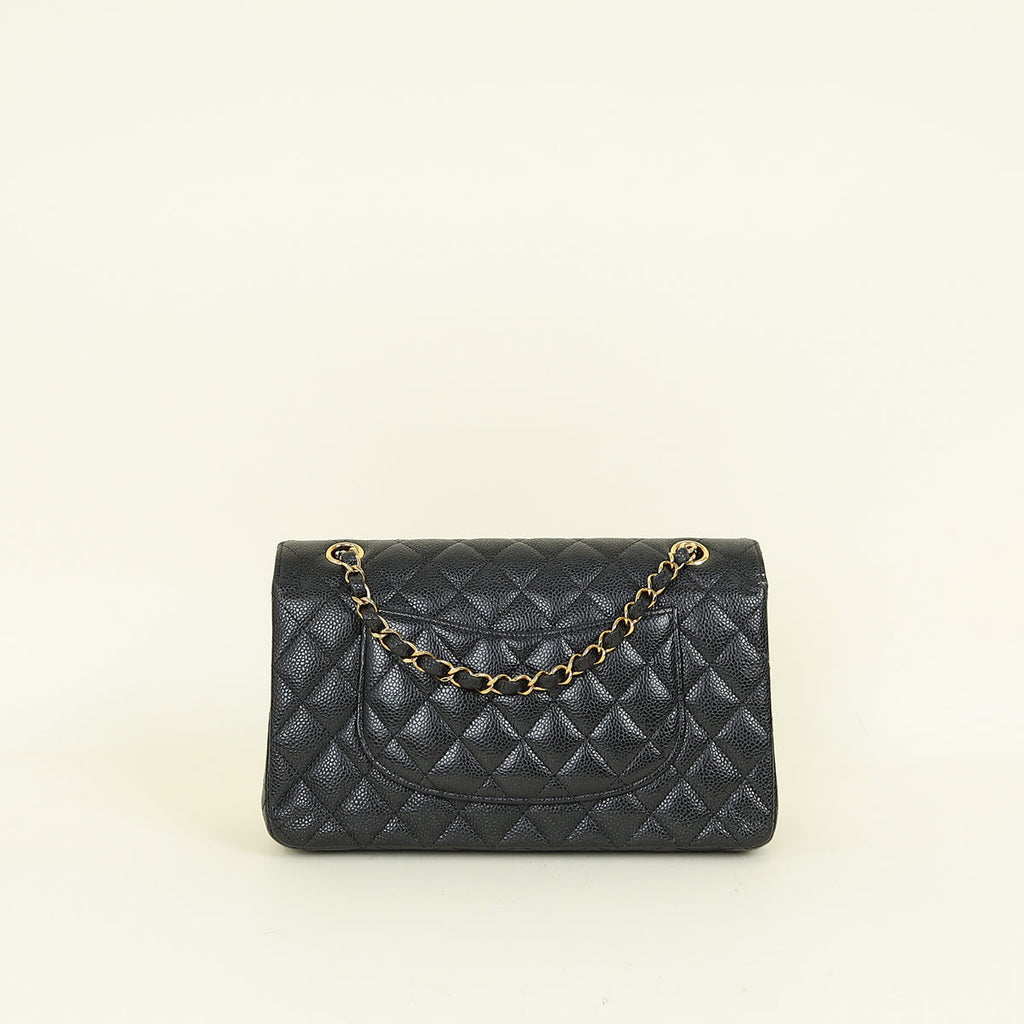 Chanel Black CC Classic 11 , 12 Double Flap Medium Bag