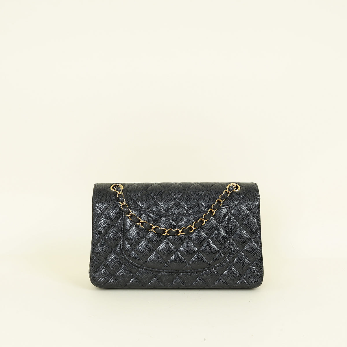 Chanel Black CC Classic 11 , 12 Double Flap Medium Bag