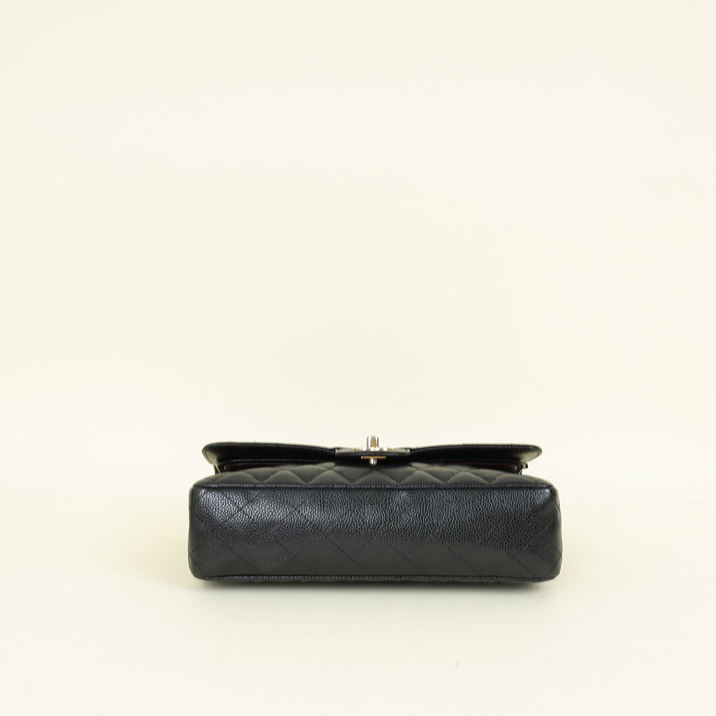 Chanel Black CC Classic 11 , 12 Double Flap Medium Bag