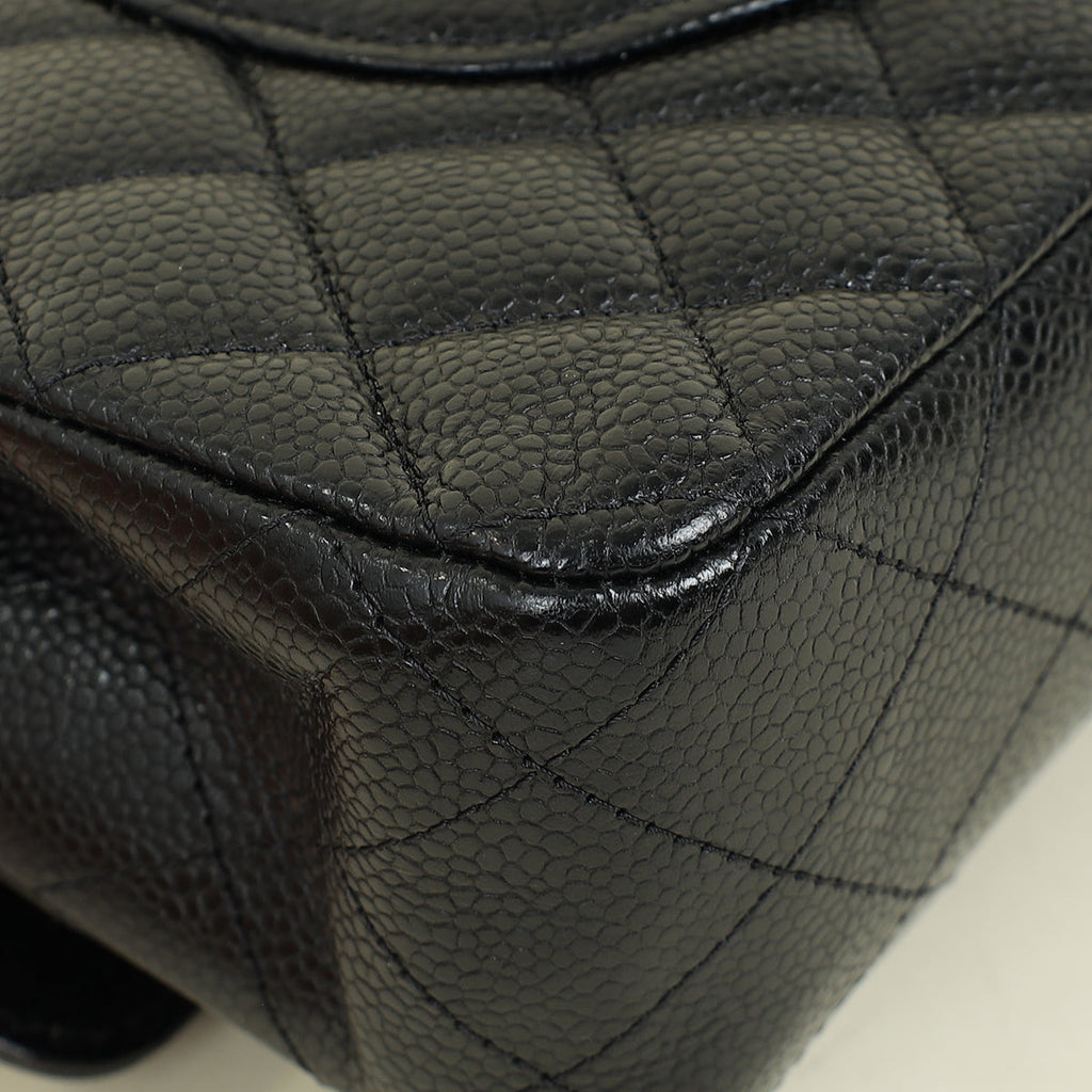 Chanel Black CC Classic 11 , 12 Double Flap Medium Bag