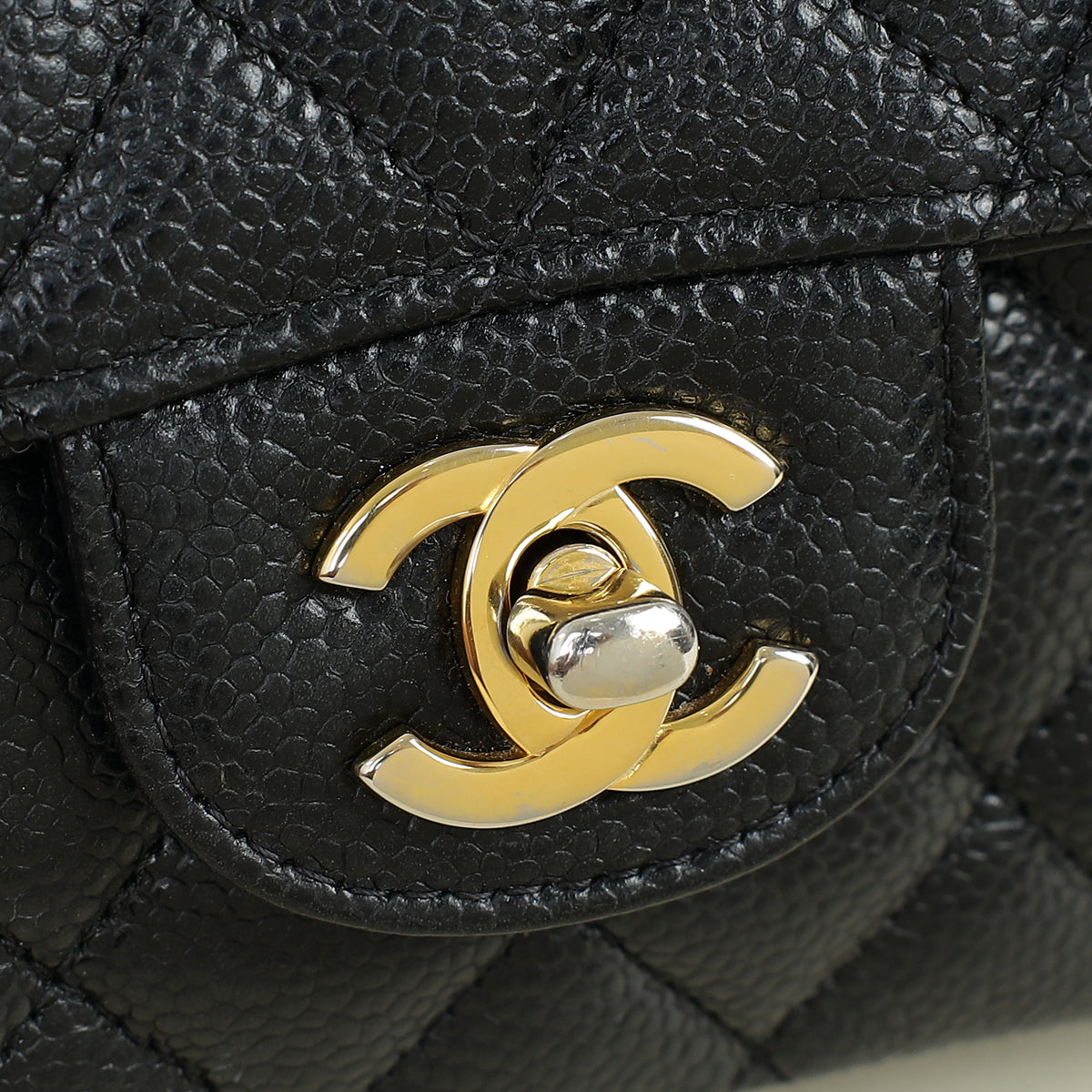 Chanel Black CC Classic 11 , 12 Double Flap Medium Bag