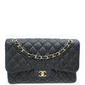 Chanel Black CC Classic Double Flap Jumbo Bag