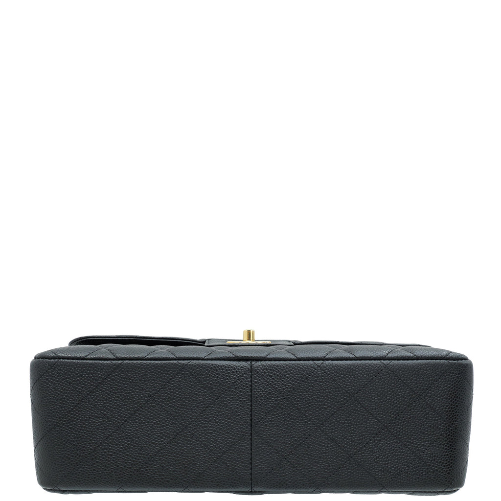 Chanel Black CC Classic Double Flap Jumbo Bag