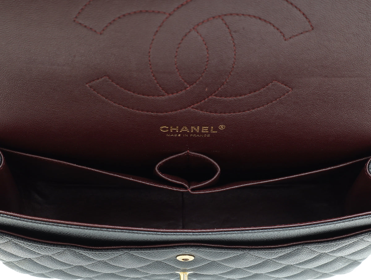 Chanel Black CC Classic Double Flap Jumbo Bag