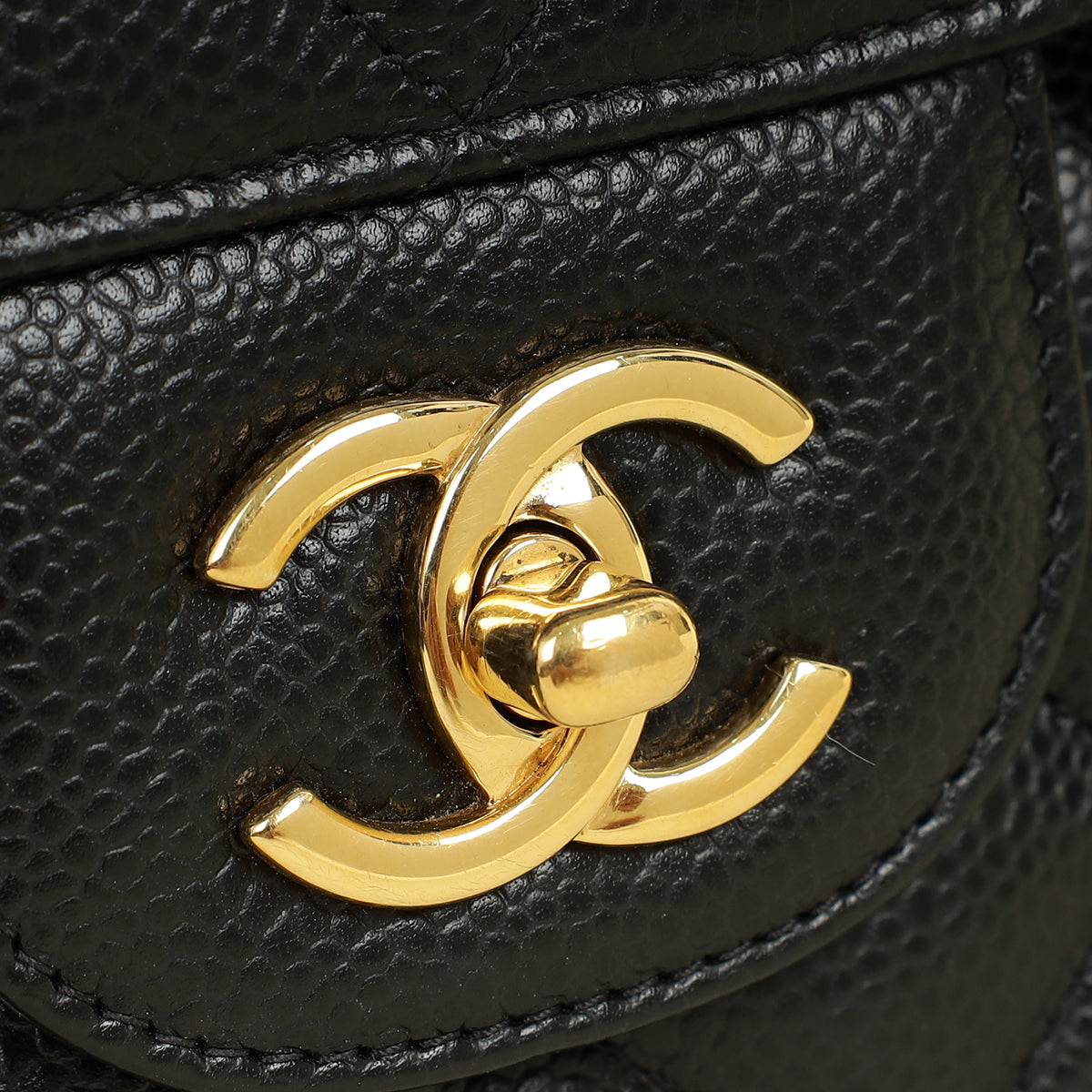 Chanel Black CC Classic Double Flap Jumbo Bag