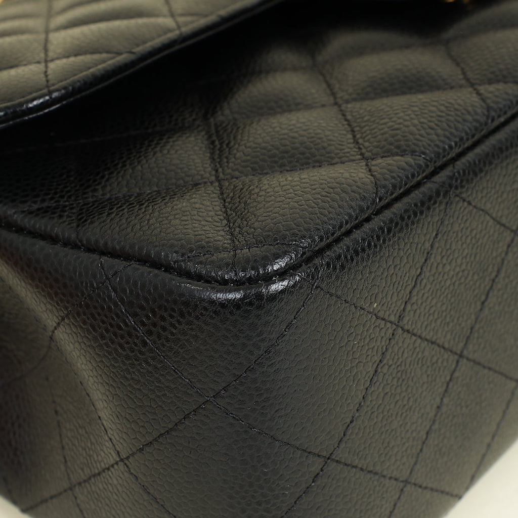 Chanel Black CC Classic Double Flap Jumbo Bag